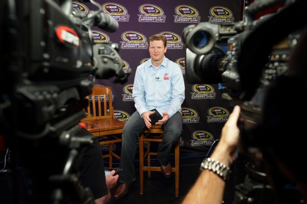 Denny Hamlin may be the new championship favorite, following NASCAR's unexpected rules change. But it is a poignant Dale Earnhardt Jr. who just stole the show