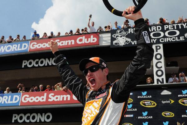 What a storyline: Joey Logano outfoxes mentor Mark Martin to win the Pocono 400, and he calls the victory 'surreal'